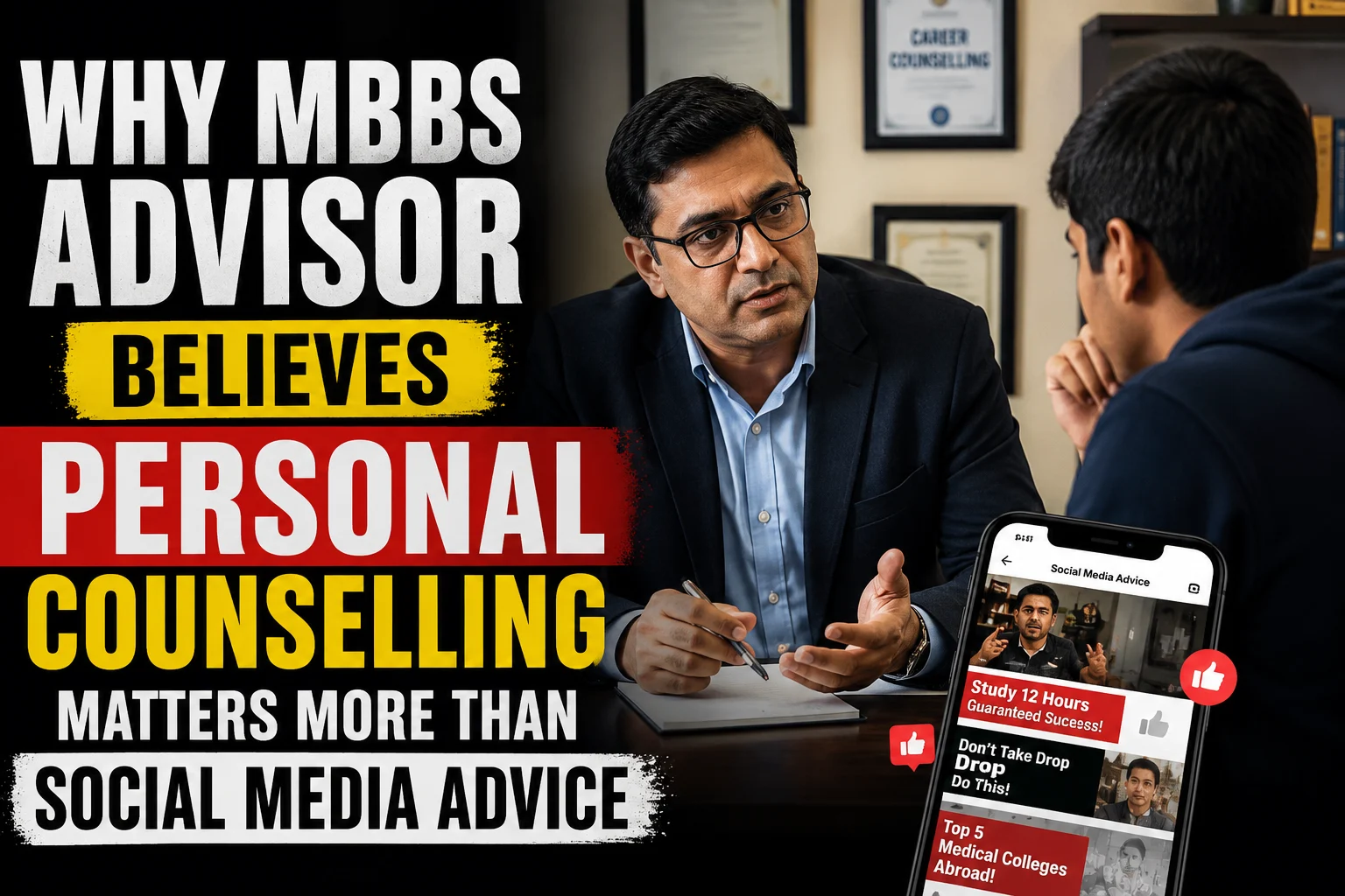 Why MBBS Advisor Believes Personal Counselling Matters More Than Social Media Advice